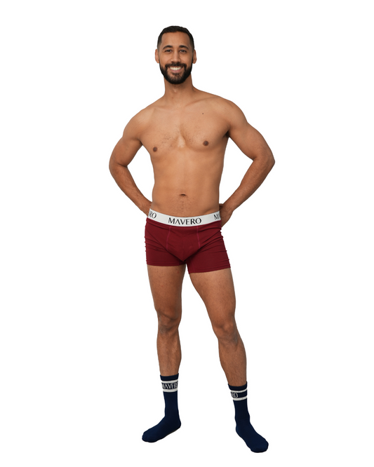Mavero V2 bamboo viscose boxers burgundy