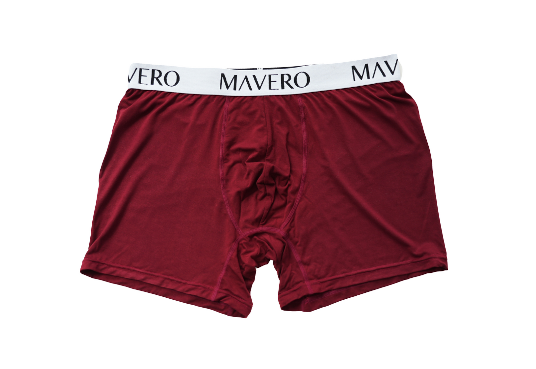 Mavero V2 bamboo viscose boxers burgundy