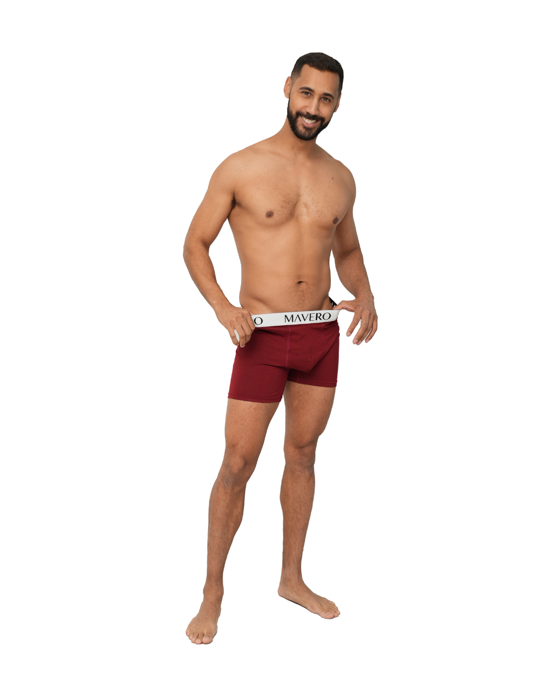 Mavero V2 bamboo viscose boxers burgundy